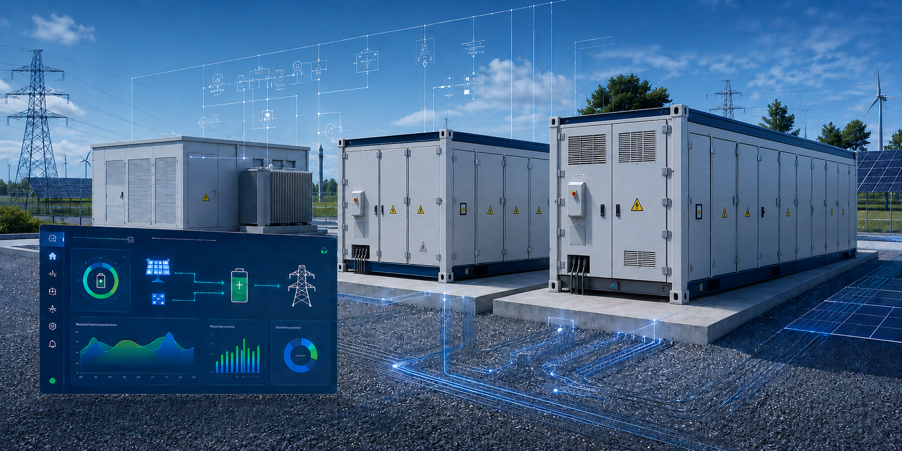 Baterijski hranilnik električne energije z EMS prikazom